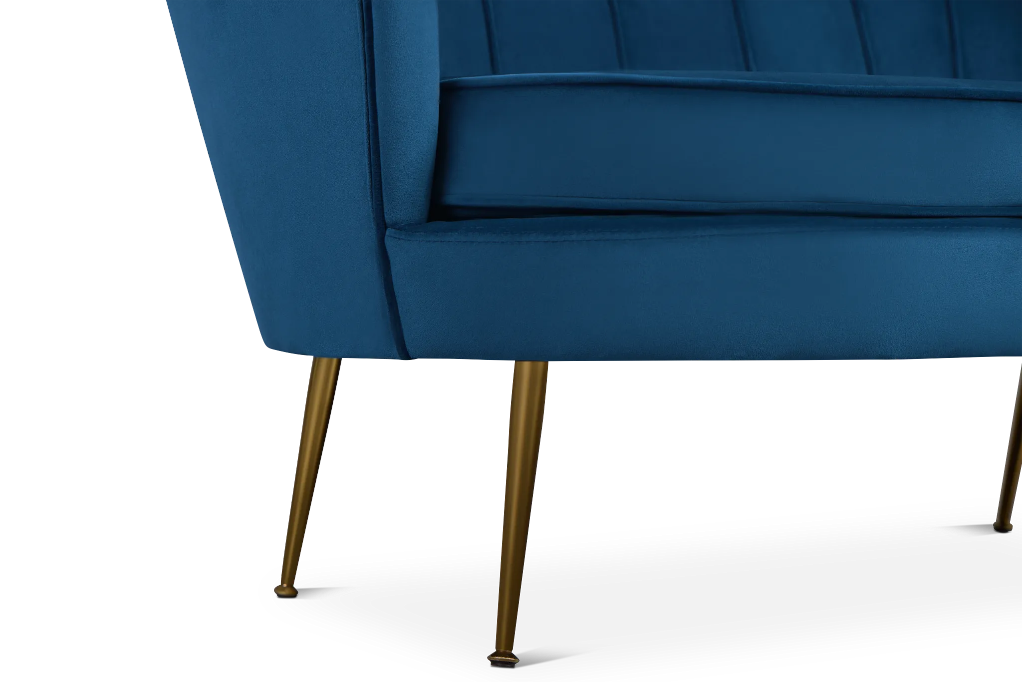 Lily Dark Blue Velvet Loveseat