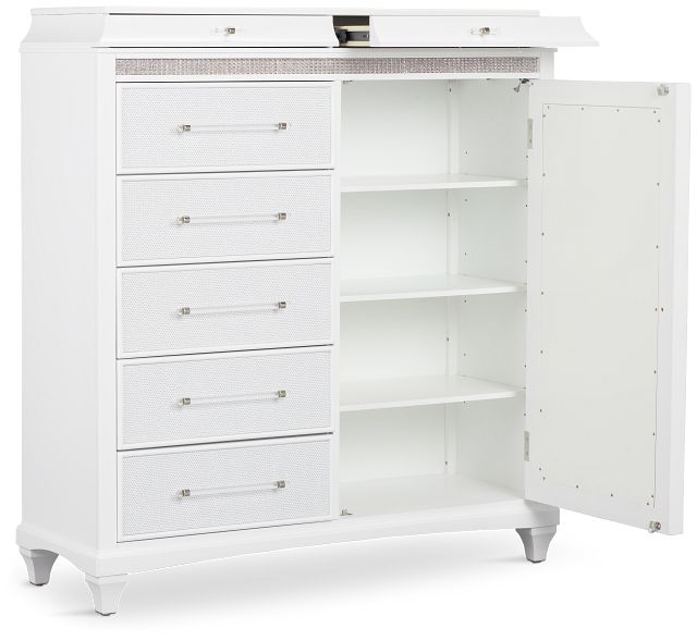 Milan White Door Chest