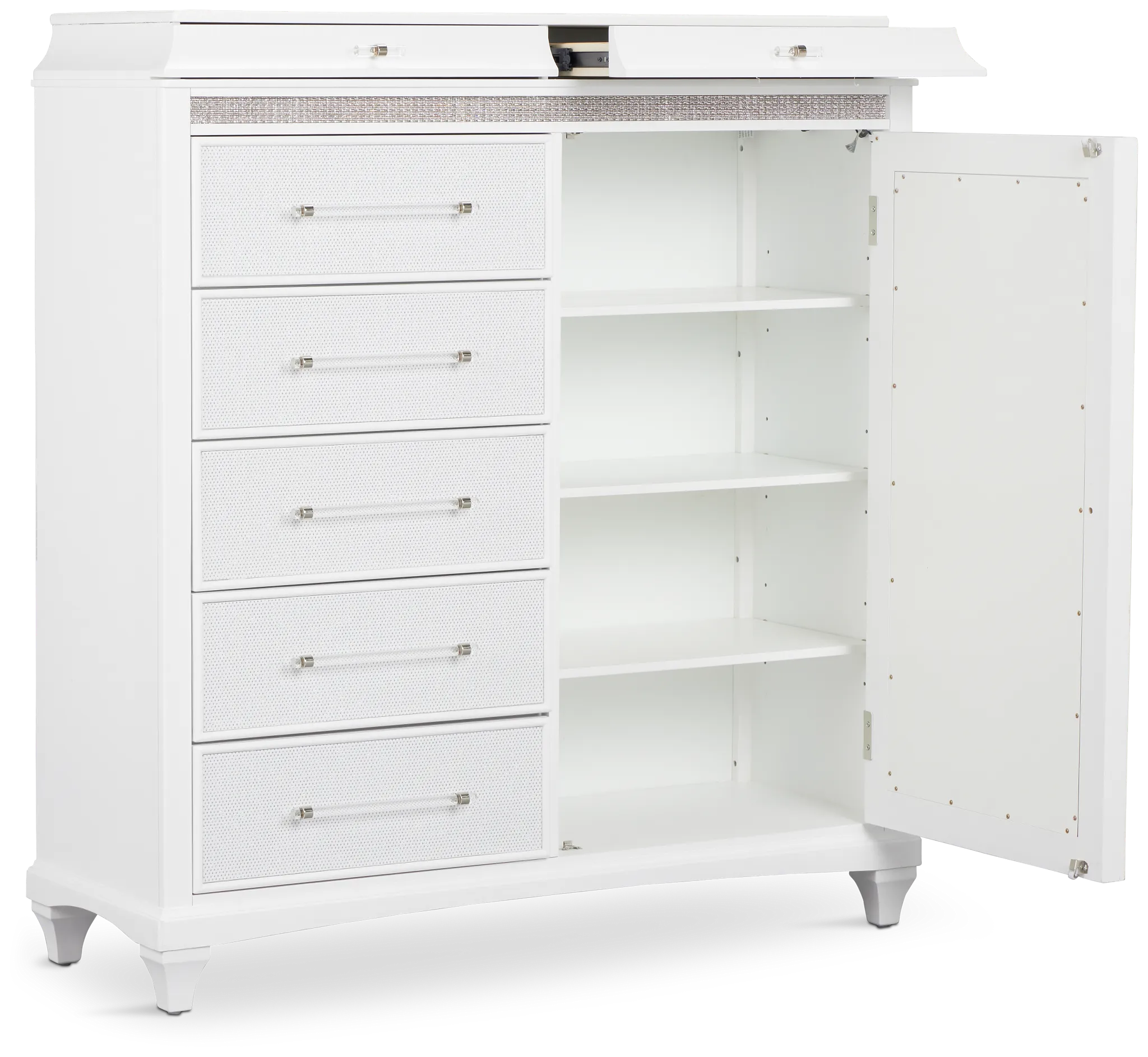 Milan White Door Chest