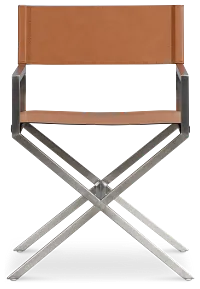 Haven Brown Chrome Upholstered Arm Chair