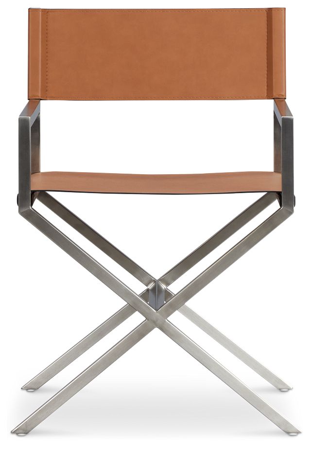 Haven Brown Chrome Arm Chair