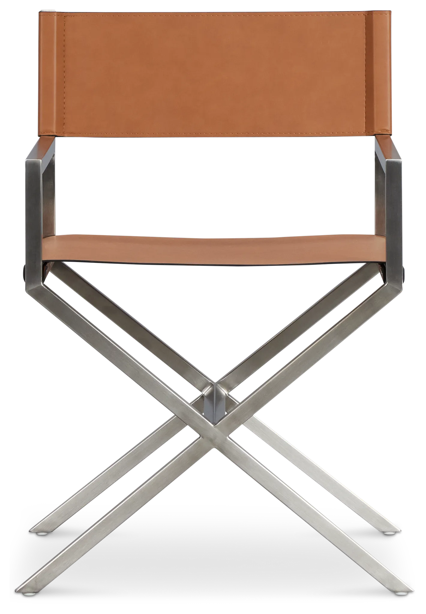 Haven Brown Chrome Upholstered Arm Chair