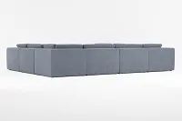 Destin Victory Dark Blue Fabric 8-piece Modular Sectional