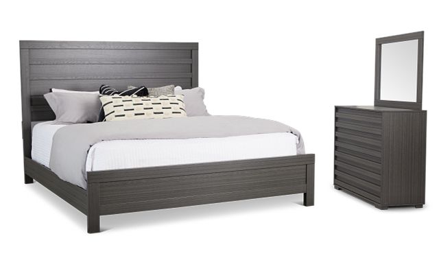 Everett Gray Panel Bedroom