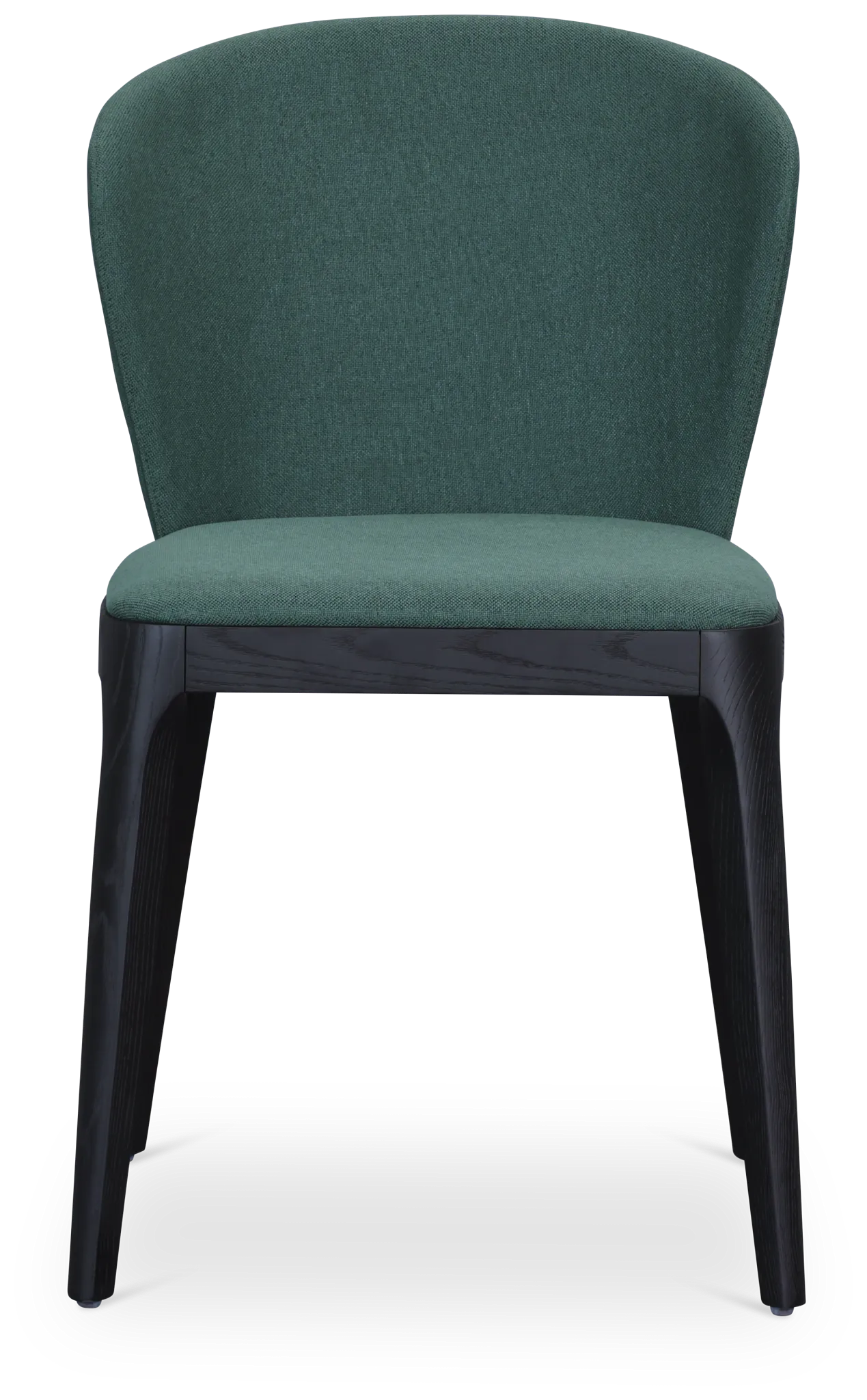 Nomad Dark Green Upholstered Side Chair W/ Black Legs