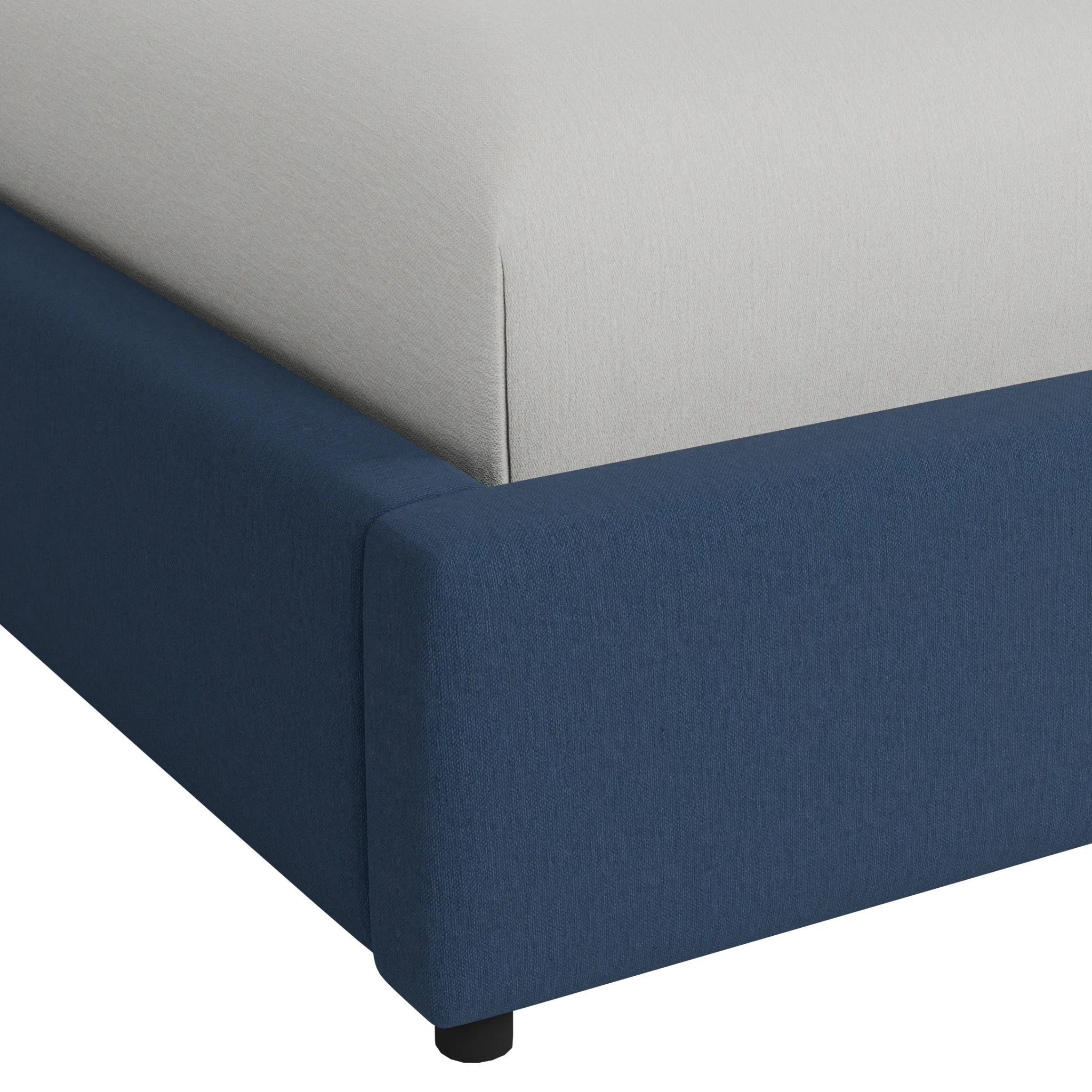 Grayton Revenue Dark Blue 44" Upholstered Platform Bed