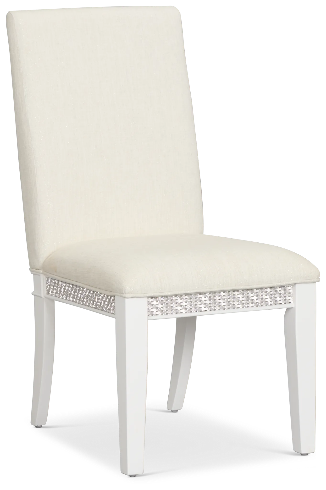 Milan White Upholstered Side Chair