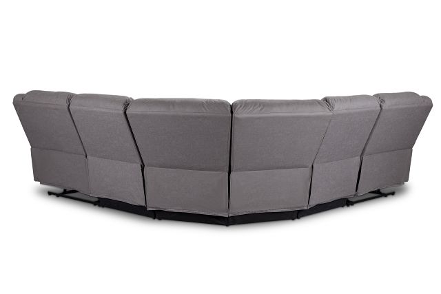 Peyton Gray Micro Small Two-arm Manually Reclining Sectional