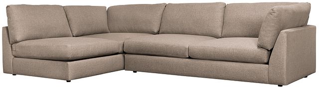 Harper Dark Taupe Fabric Small Right Arm Sectional (0)