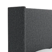 Captiva Delray Dark Gray 60" Upholstered Shelter Bed