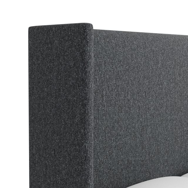 Captiva Delray Dark Gray 60" Upholstered Shelter Bed