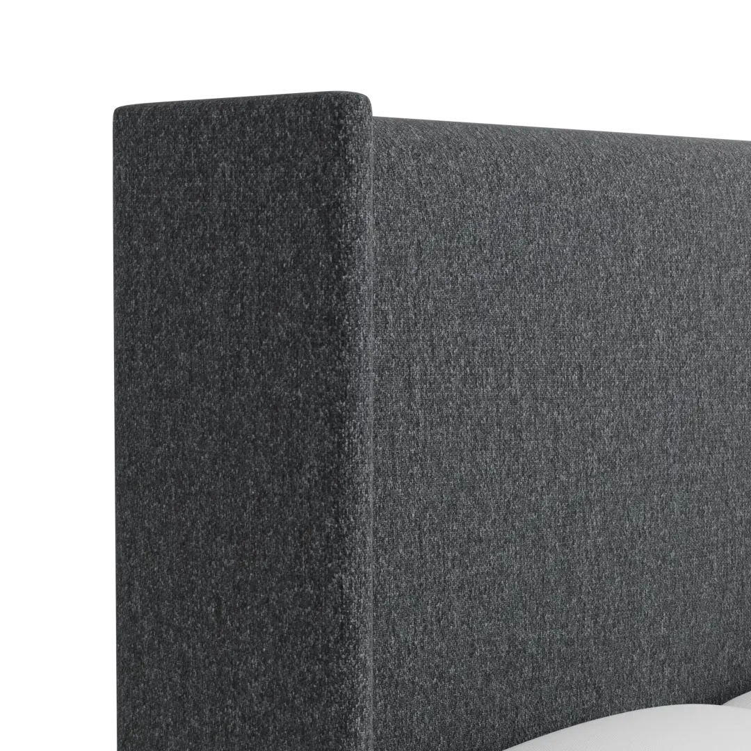 Captiva Delray Dark Gray 60" Upholstered Shelter Bed Captiva Delray Dark Gray 60" Upholstered Shelter Bed