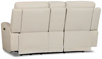 Flexsteel Sterling Ivory Lthr/vinyl Power Reclining Loveseat