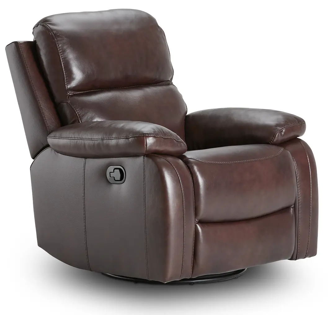 Mason Brown Leather Swivel Glider Recliner Mason Brown Leather Swivel Glider Recliner