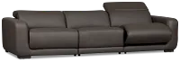 Kieran Dark Brown Lthr/vinyl 3-piece Modular Power Reclining Sofa