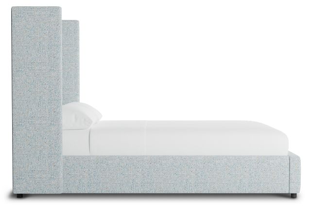 Captiva Natural Beauty Light Blue 60" Upholstered Shelter Bed