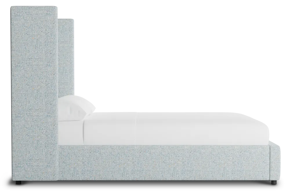 Captiva Natural Beauty Light Blue 60" Upholstered Shelter Bed