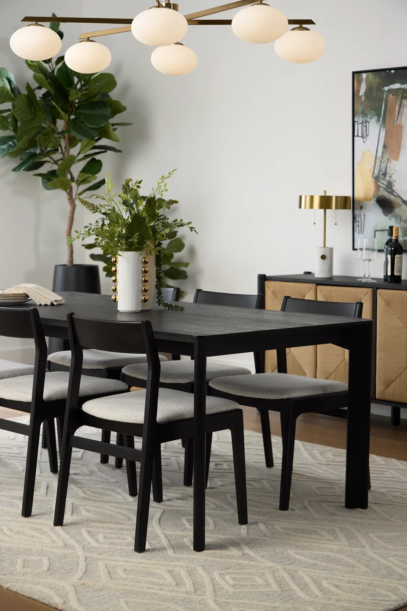 Santorini Black 79" Rectangular Table Santorini Black 79" Rectangular Table