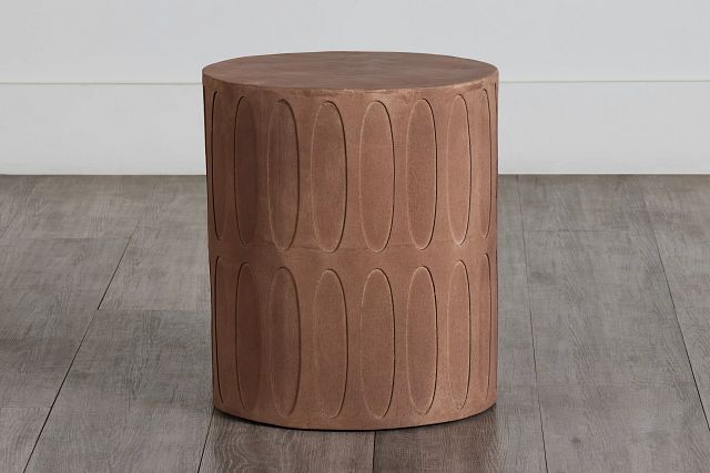 Abbot Gray Round Accent Table