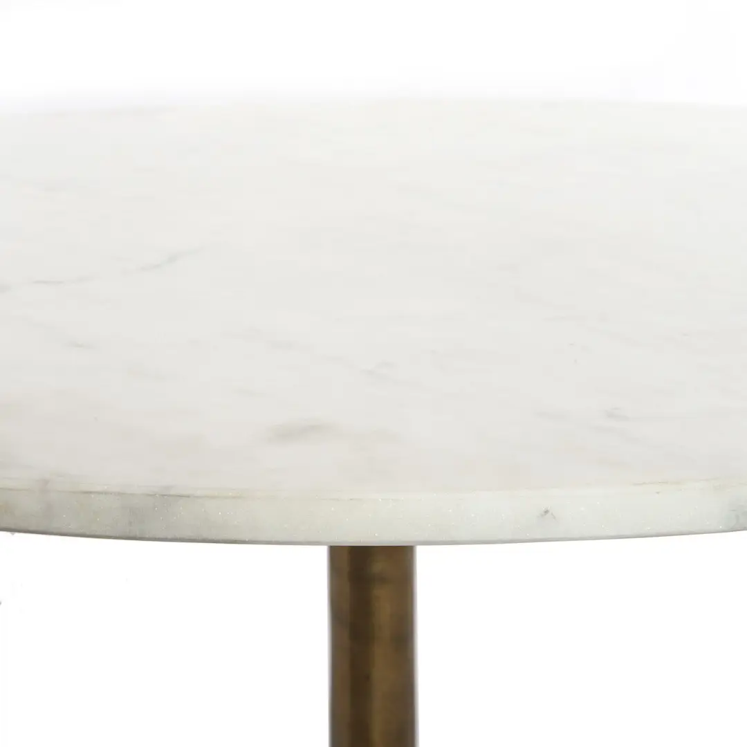 Hali White Marble Round Accent Table Hali White Marble Round Accent Table