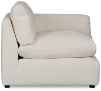 Serena White Fabric Right Chair