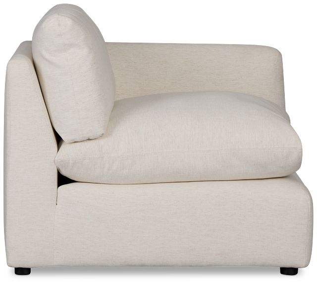 Serena White Fabric Right Chair