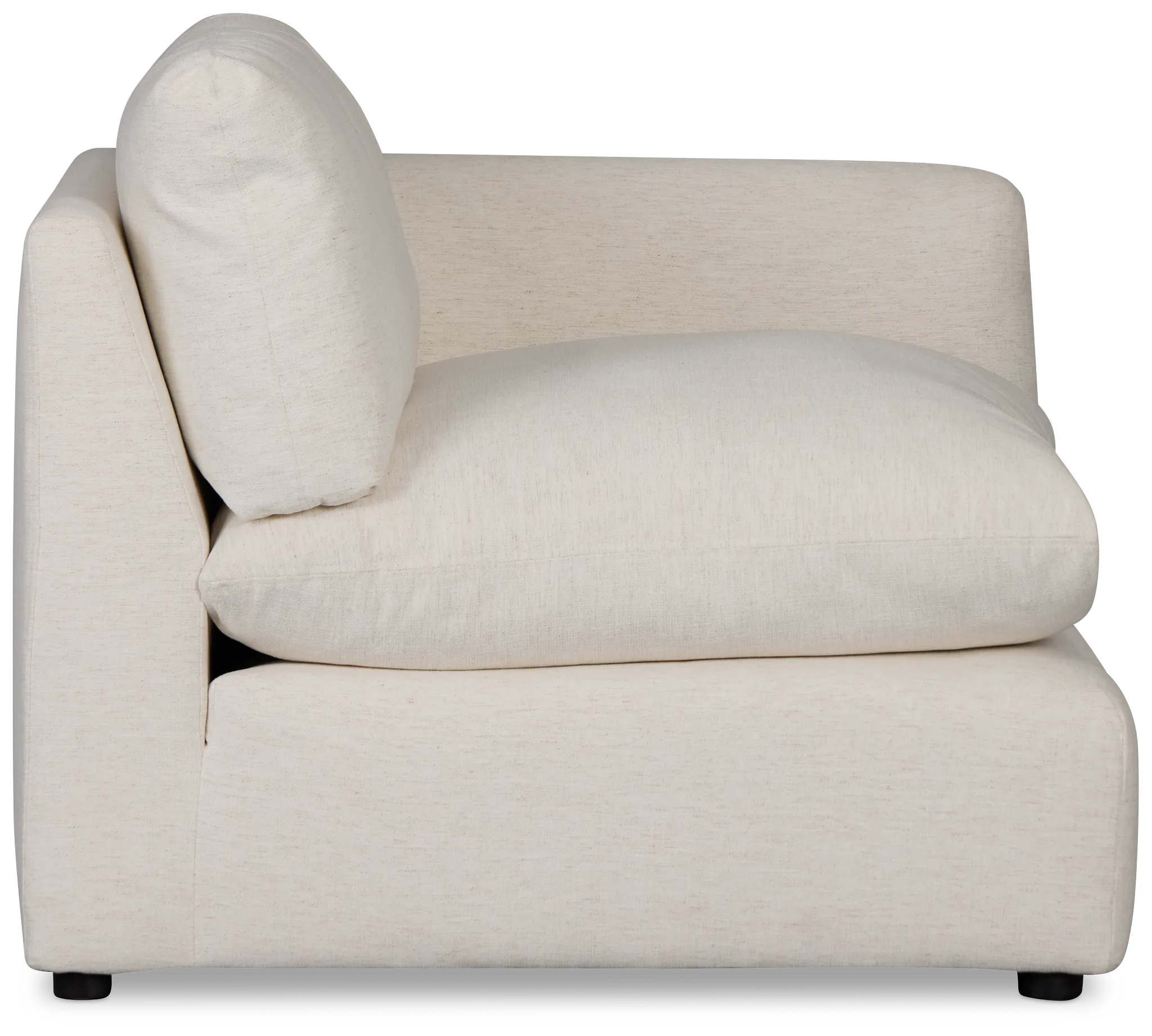 Serena White Fabric Right Chair