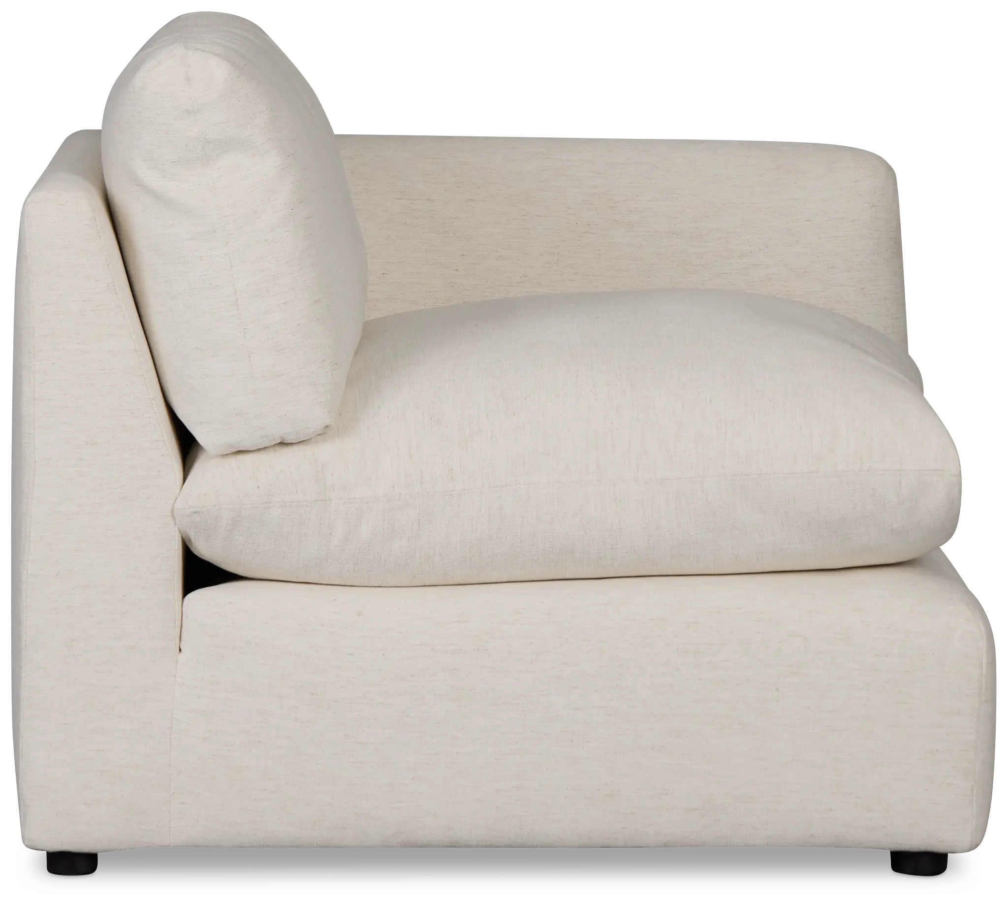 Serena White Fabric Right Chair Serena White Fabric Right Chair