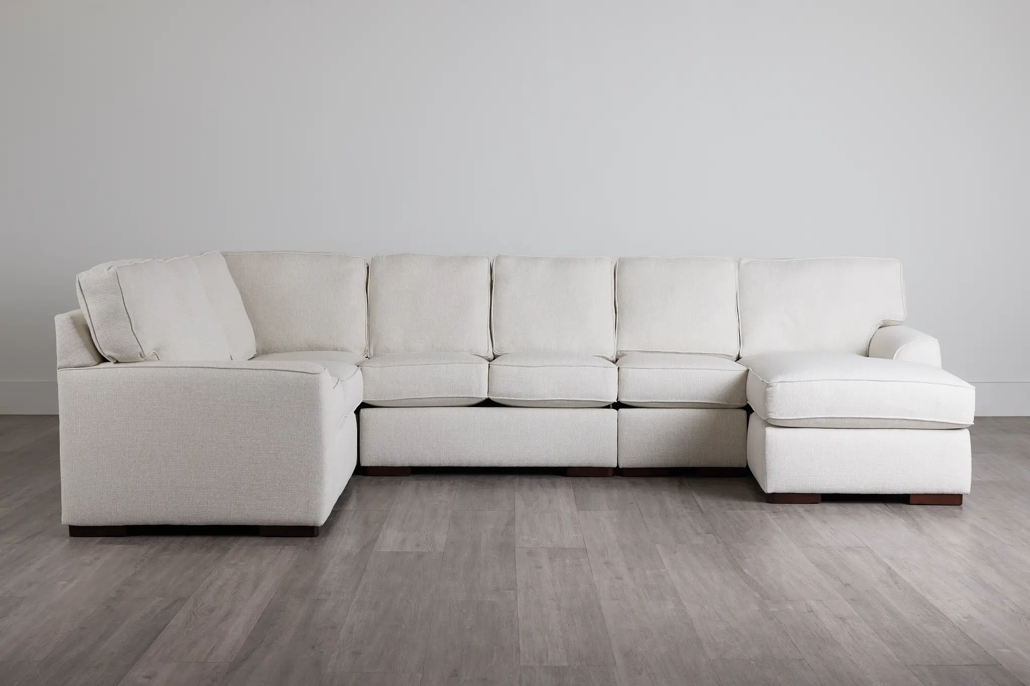 Austin White Fabric Large Right Chaise Sectional Austin White Fabric Large Right Chaise Sectional