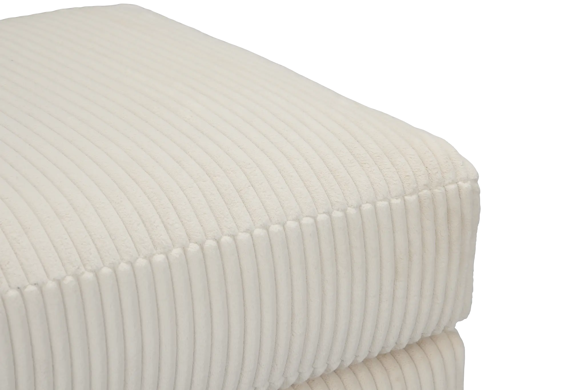 Charlie Ivory Fabric Ottoman Charlie Ivory Fabric Ottoman
