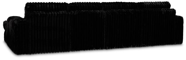 Teddy Black Fabric Small Right Chaise Sectional