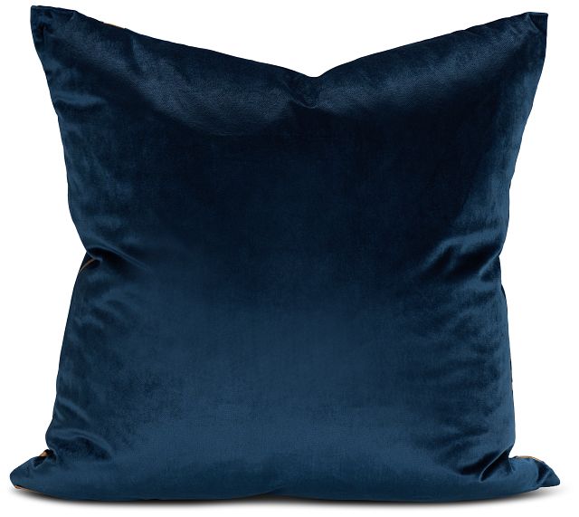 Liam Navy 22" Square Accent Pillow