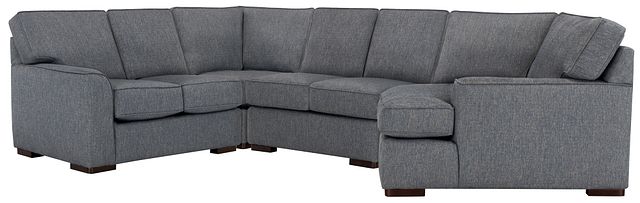 Austin Blue Fabric Small Right Cuddler Sectional (0)
