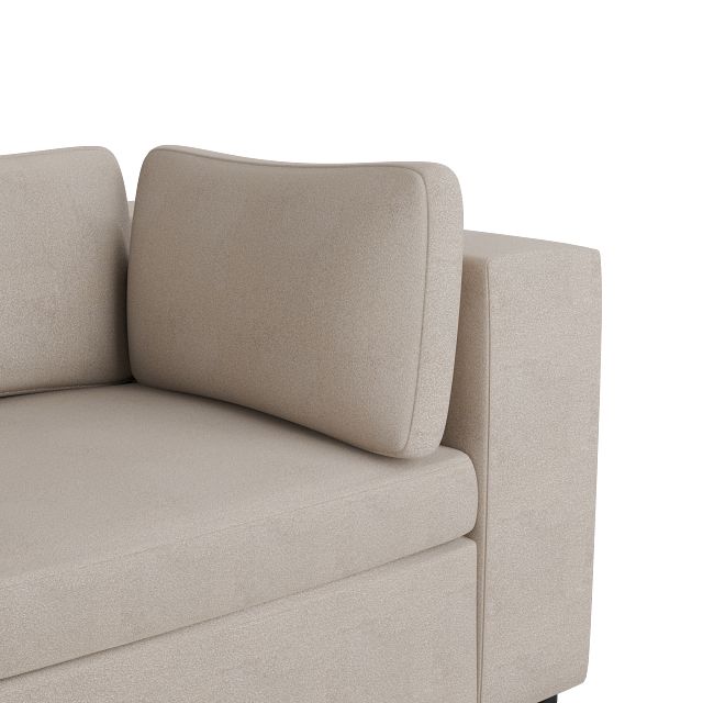 Destin Sutton Beige Fabric 4-piece Bumper Sectional