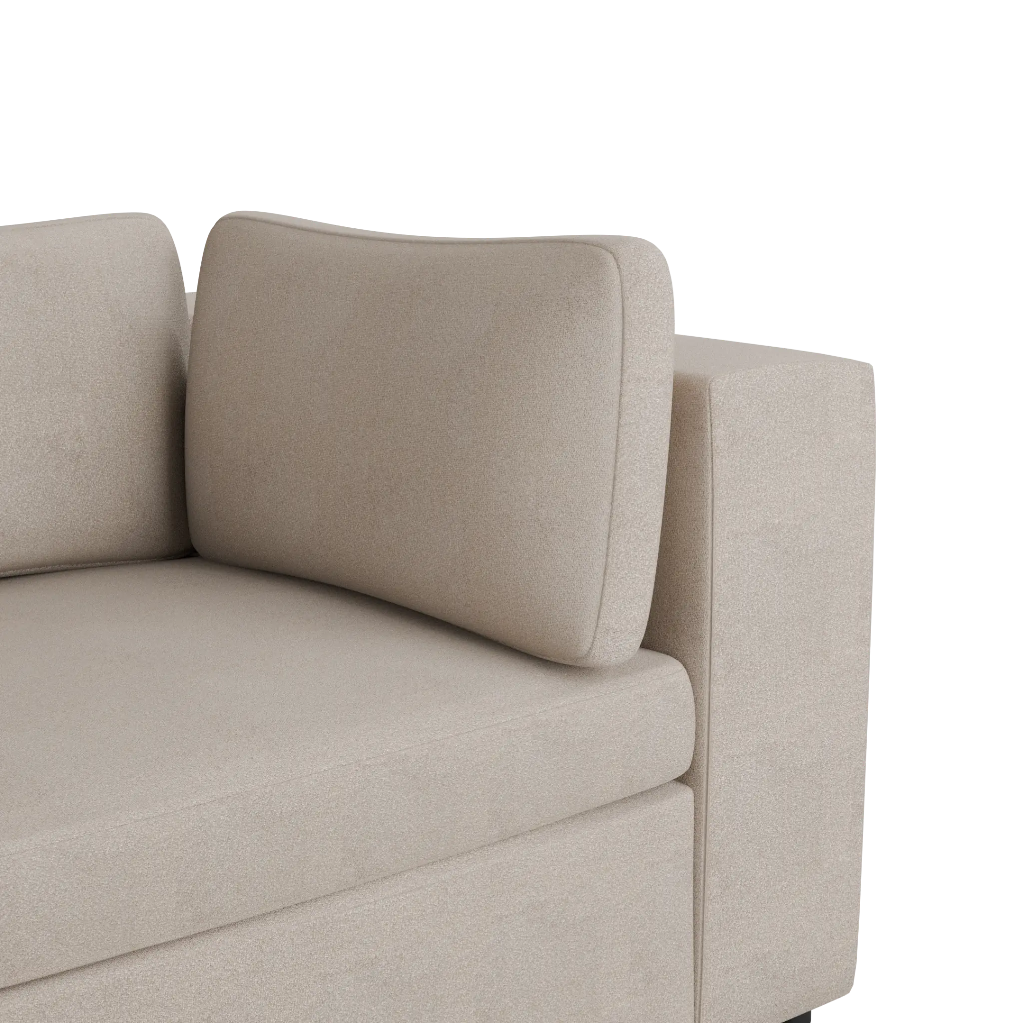 Destin Sutton Beige Fabric 4-piece Bumper Sectional Destin Sutton Beige Fabric 4-piece Bumper Sectional