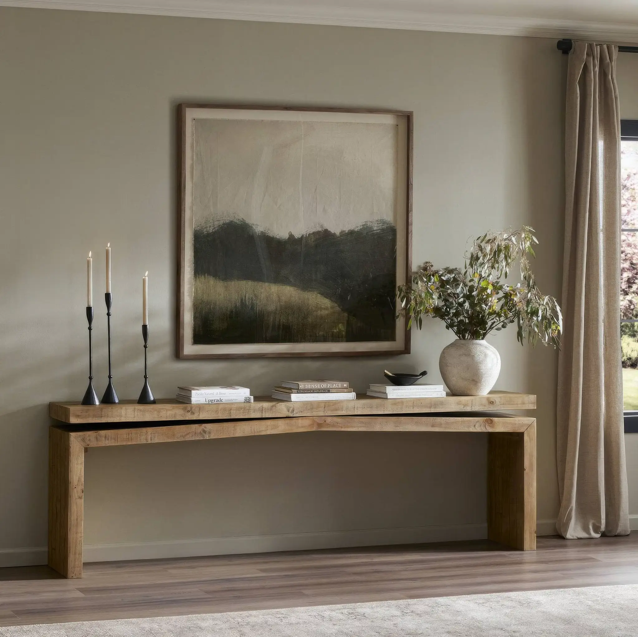 Four Hands Naten Light Tone 94" Console Table Four Hands Naten Light Tone 94" Console Table