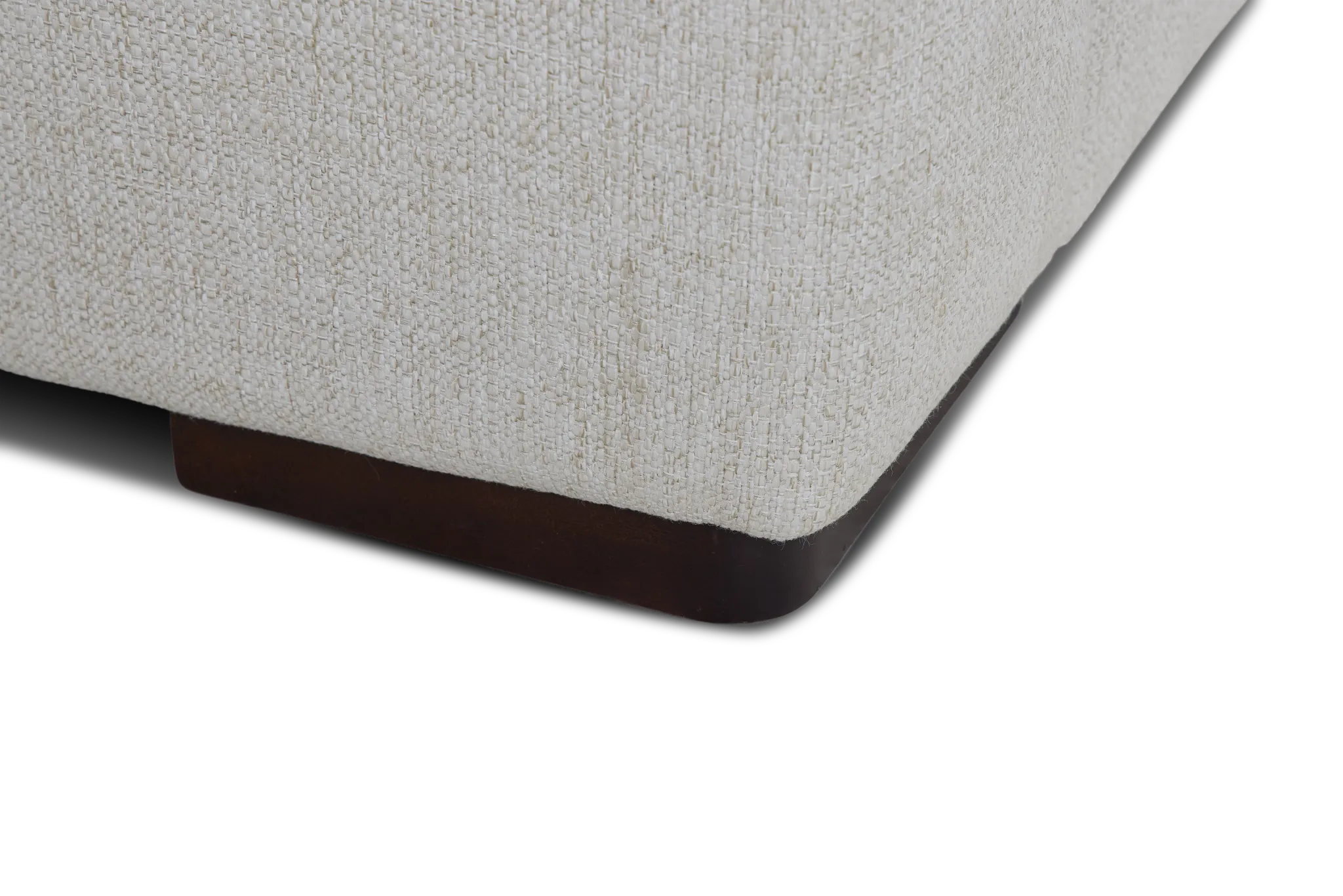 Austin White Fabric Large Right Cuddler Sectional