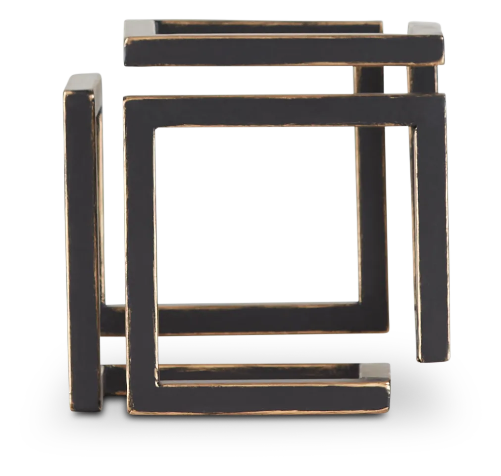 Cube Black Small Tabletop Accessory