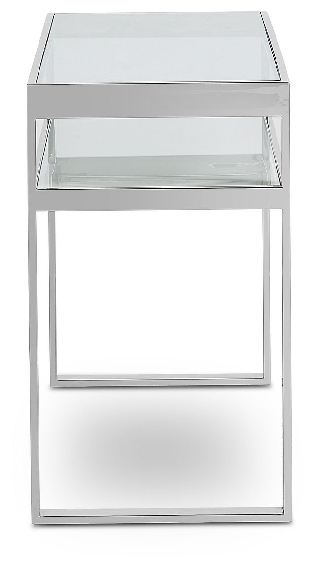 Miami White Glass Console Table