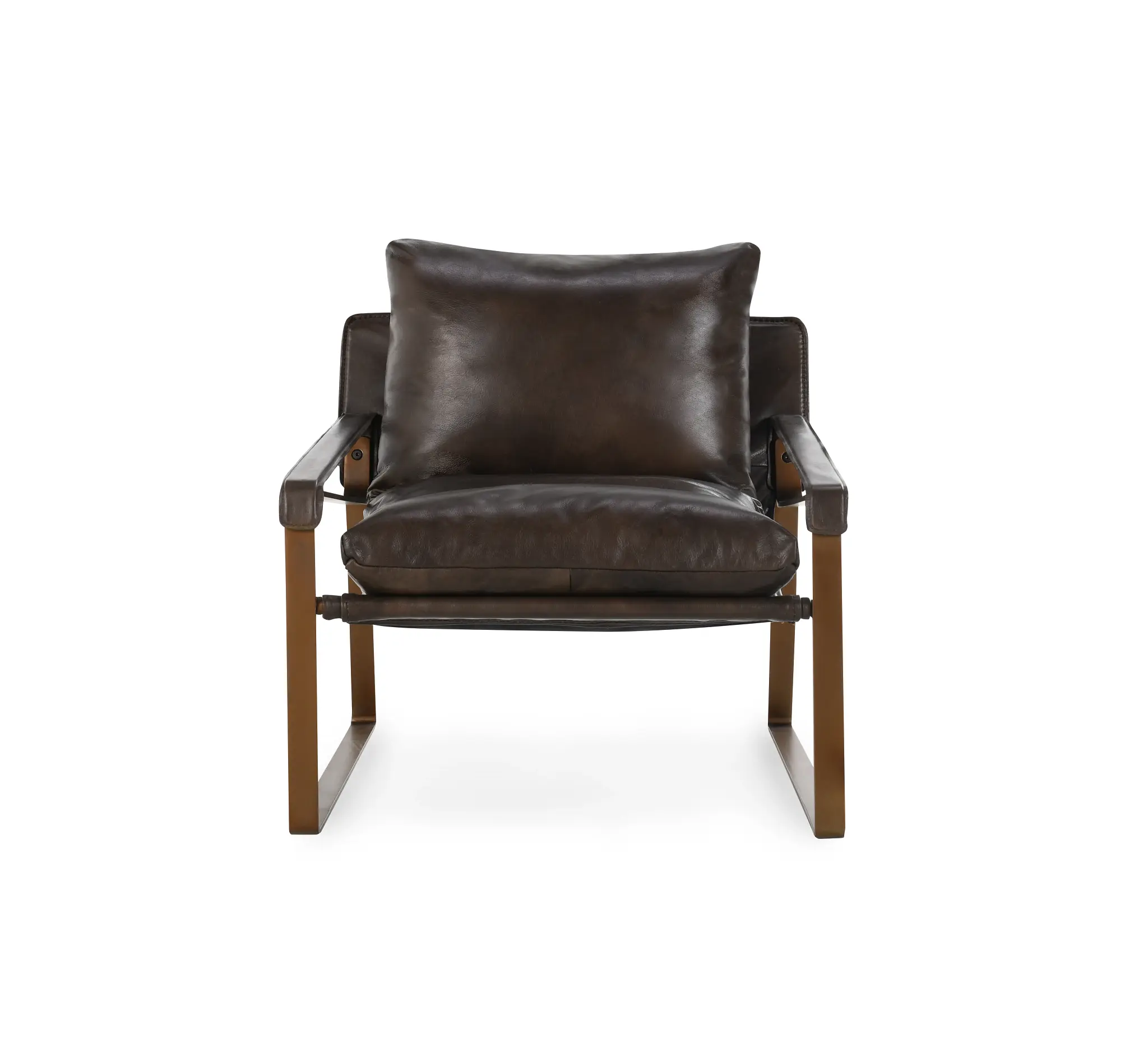 Times Brown Leather Accent Chair Times Brown Leather Accent Chair