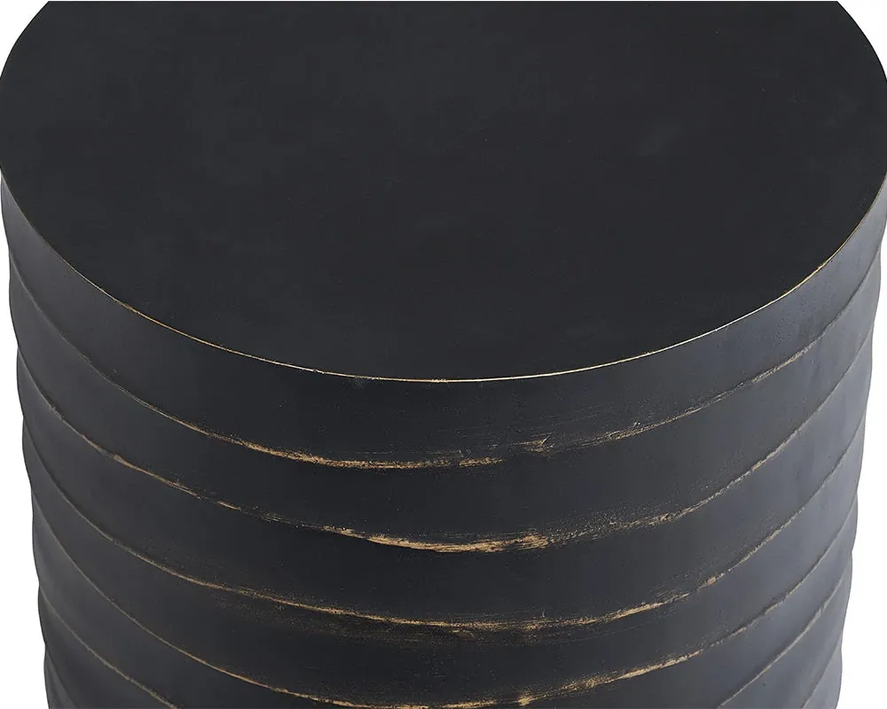 Kelys Black Round End Table