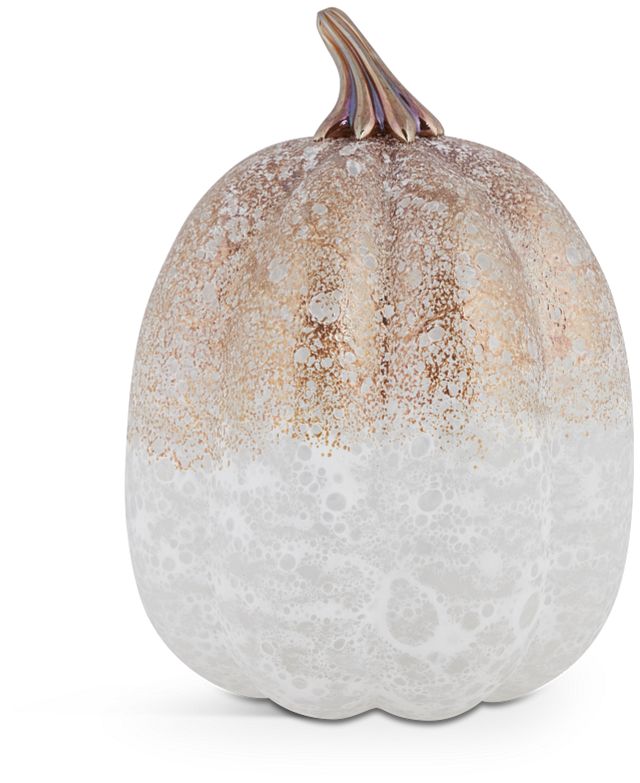 Pumpkin White Medium Vase