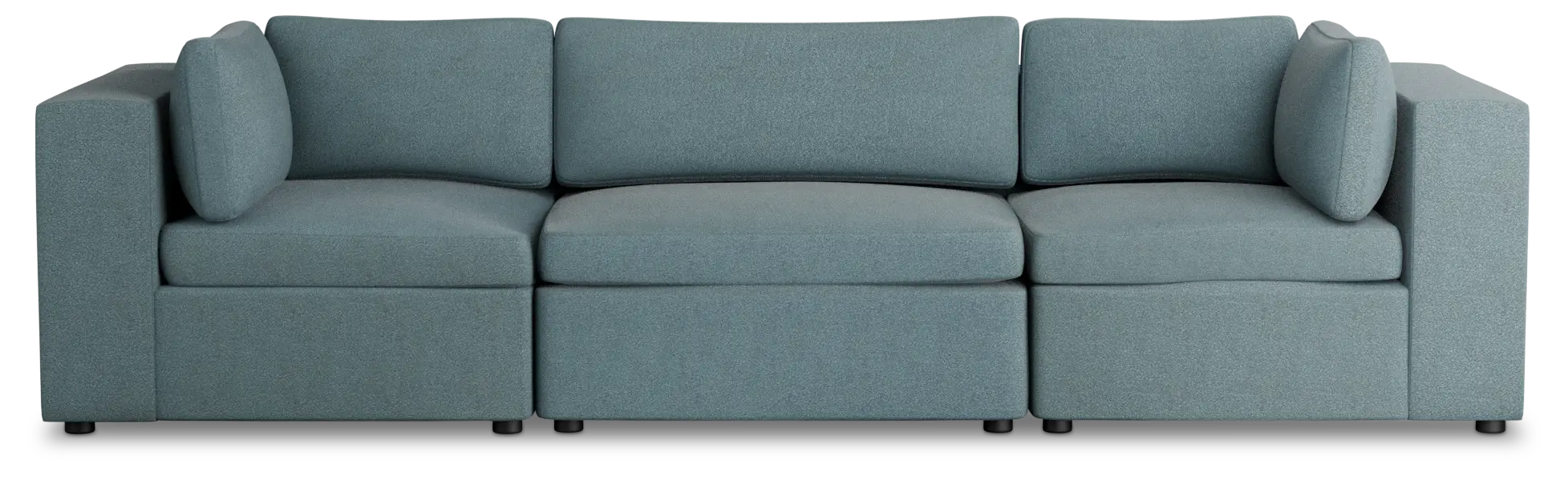 Destin Sutton Blue Fabric 3 Piece Modular Sofa Destin Sutton Blue Fabric 3 Piece Modular Sofa