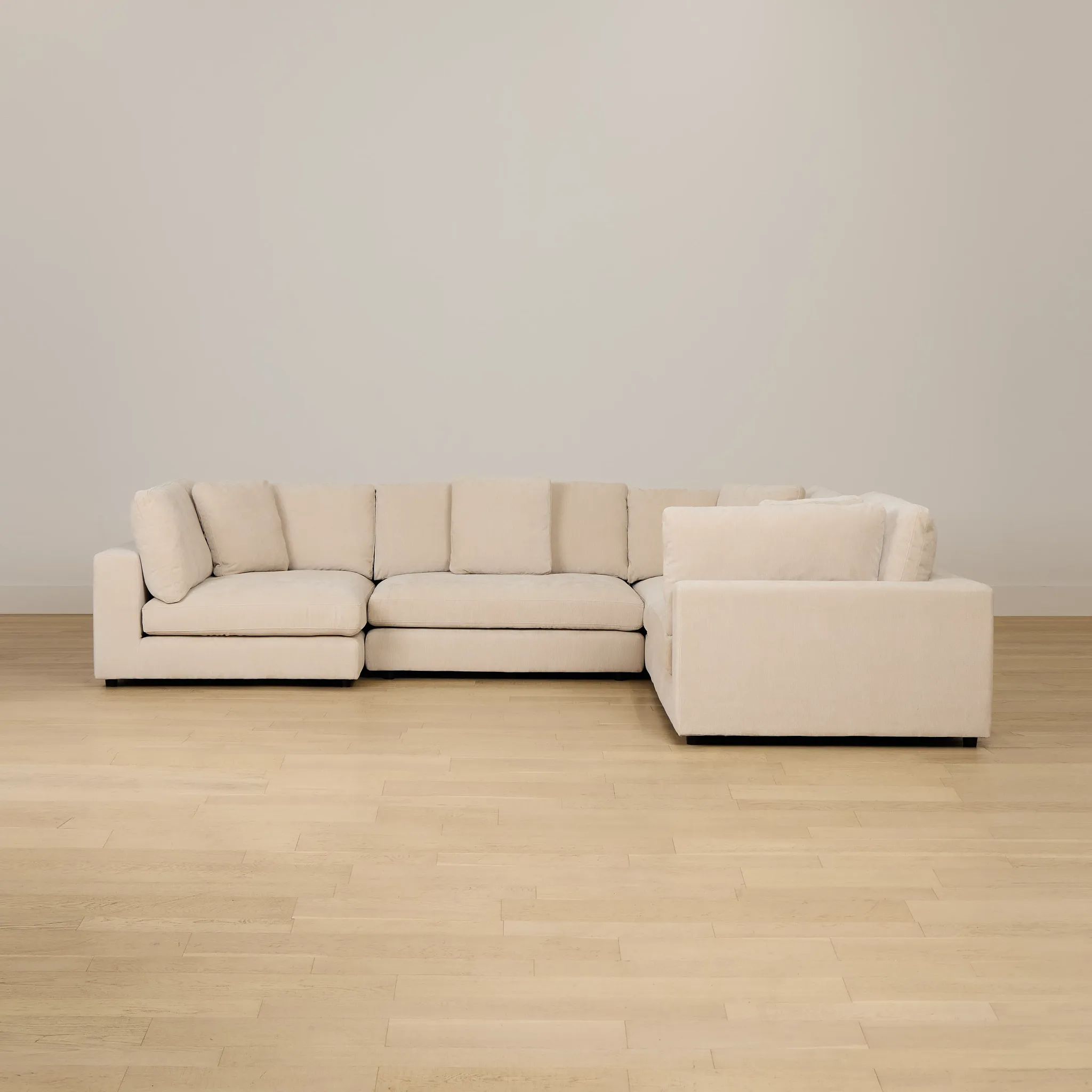 Lounge Light Beige Fabric Medium Left Chaise Sectional