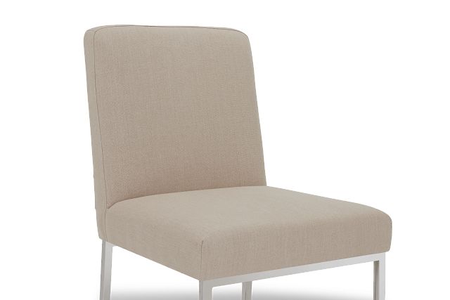 Berlin Beige Metal Upholstered Side Chair