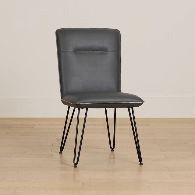 Demi Dark Gray Upholstered Side Chair