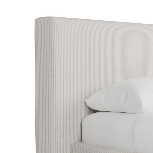 Grayton Lucy Light Beige 44" Upholstered Platform Bed