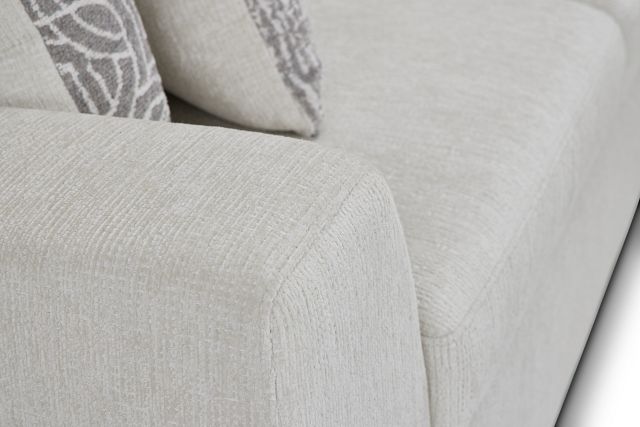 Blakely White Fabric Medium 2-arm Right Facing Sleeper Sectional