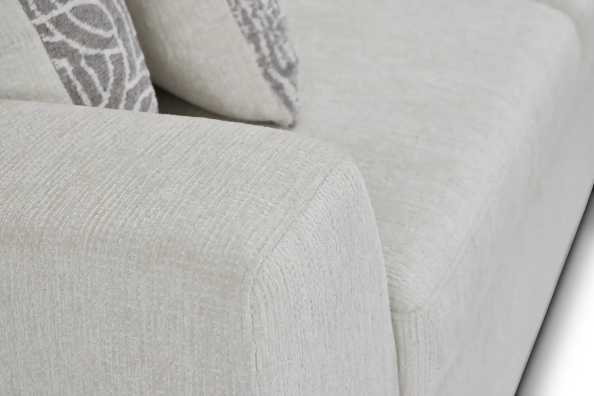 Blakely White Fabric Medium 2-arm Right Facing Sleeper Sectional Blakely White Fabric Medium 2-arm Right Facing Sleeper Sectional