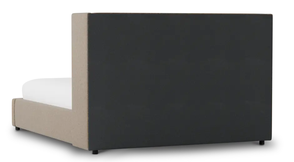 Captiva Merino Brown 48" Upholstered Shelter Bed Captiva Merino Brown 48" Upholstered Shelter Bed